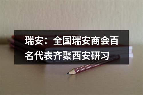 瑞安：全国瑞安商会百名代表齐聚西安研习
