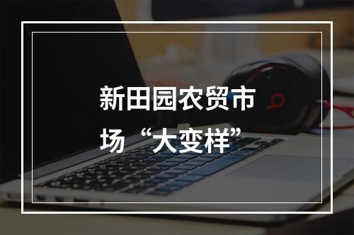 新田园农贸市场“大变样”