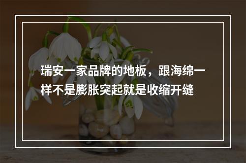 瑞安一家品牌的地板，跟海绵一样不是膨胀突起就是收缩开缝