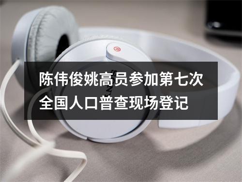 陈伟俊姚高员参加第七次全国人口普查现场登记