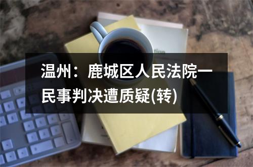 温州：鹿城区人民法院一民事判决遭质疑(转)