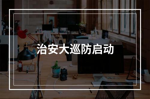 治安大巡防启动