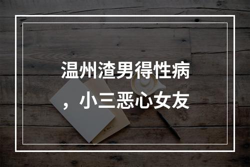 温州渣男得性病，小三恶心女友