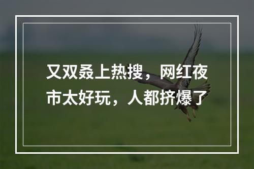 又双叒上热搜，网红夜市太好玩，人都挤爆了