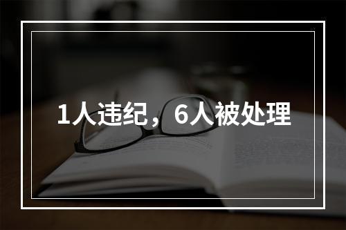 1人违纪，6人被处理
