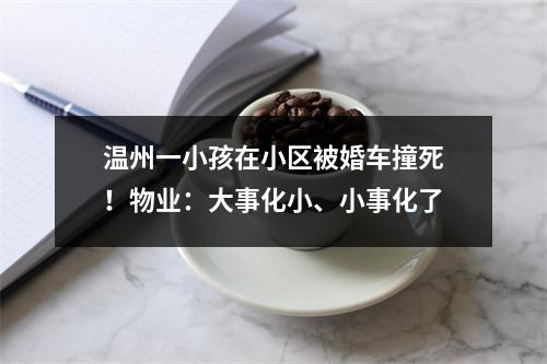 温州一小孩在小区被婚车撞死！物业：大事化小、小事化了