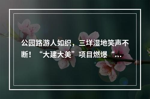 公园路游人如织，三垟湿地笑声不断！“大建大美”项目燃爆“双节”