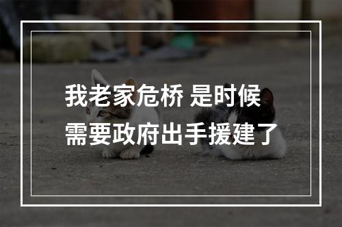 我老家危桥 是时候需要政府出手援建了