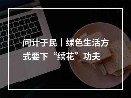 问计于民丨绿色生活方式要下“绣花”功夫