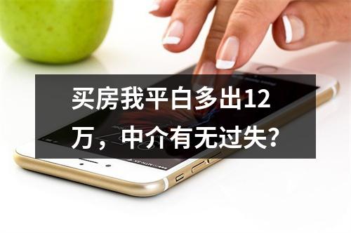 买房我平白多出12万，中介有无过失？