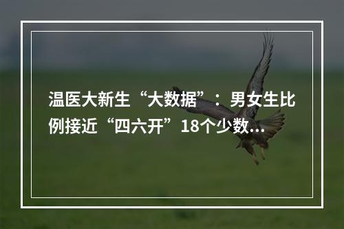 温医大新生“大数据”：男女生比例接近“四六开”18个少数民族会聚一校