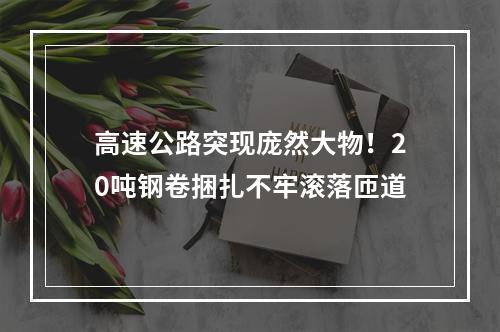 高速公路突现庞然大物！20吨钢卷捆扎不牢滚落匝道