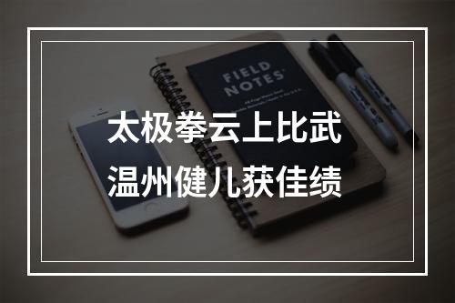 太极拳云上比武 温州健儿获佳绩