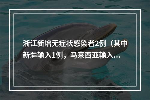 浙江新增无症状感染者2例（其中新疆输入1例，马来西亚输入1例）