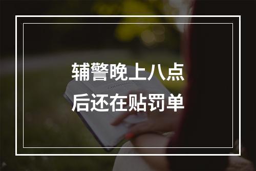 辅警晚上八点后还在贴罚单