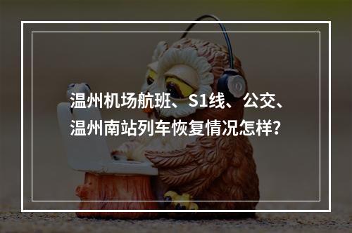温州机场航班、S1线、公交、温州南站列车恢复情况怎样？