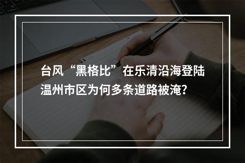 台风“黑格比”在乐清沿海登陆温州市区为何多条道路被淹？