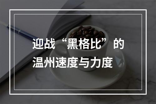 迎战“黑格比”的温州速度与力度