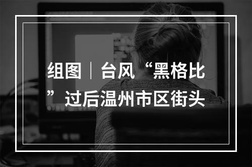 组图｜台风“黑格比”过后温州市区街头