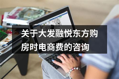关于大发融悦东方购房时电商费的咨询