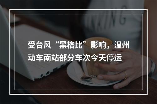 受台风“黑格比”影响，温州动车南站部分车次今天停运