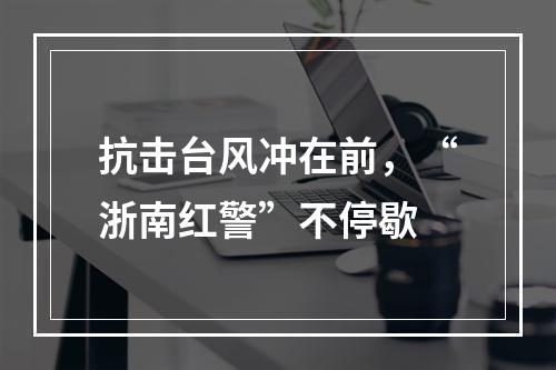 抗击台风冲在前，“浙南红警”不停歇