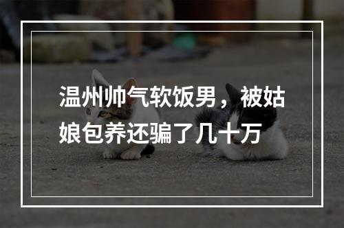 温州帅气软饭男，被姑娘包养还骗了几十万