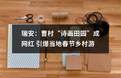 瑞安：曹村“诗画田园”成网红 引爆当地春节乡村游