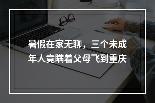 暑假在家无聊，三个未成年人竟瞒着父母飞到重庆