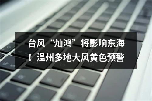 台风“灿鸿”将影响东海！温州多地大风黄色预警