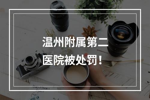 温州附属第二医院被处罚！