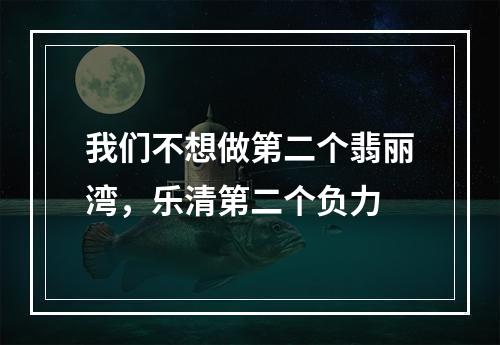 我们不想做第二个翡丽湾，乐清第二个负力