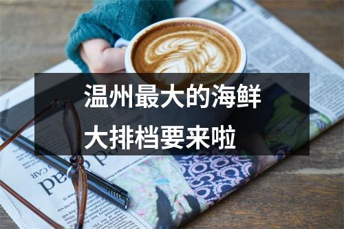 温州最大的海鲜大排档要来啦