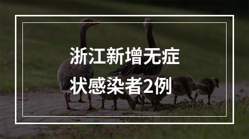 浙江新增无症状感染者2例