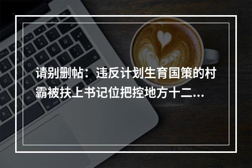 请别删帖：违反计划生育国策的村霸被扶上书记位把控地方十二年公平何在？良序何在？