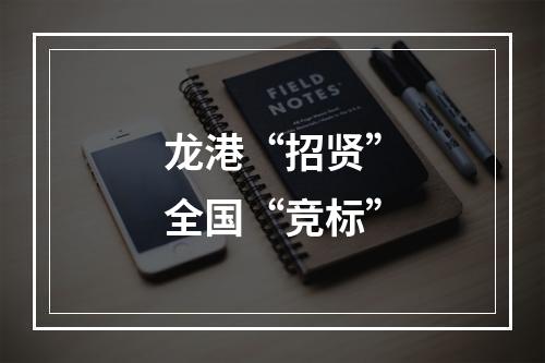 龙港“招贤”全国“竞标”
