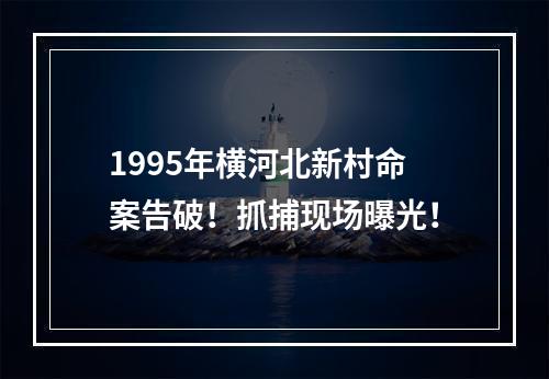 1995年横河北新村命案告破！抓捕现场曝光！