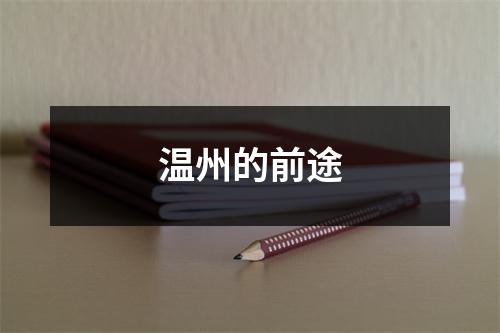 温州的前途
