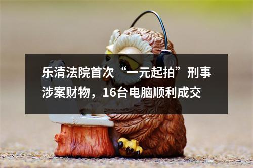 乐清法院首次“一元起拍”刑事涉案财物，16台电脑顺利成交