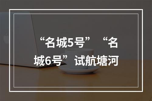 “名城5号”“名城6号”试航塘河
