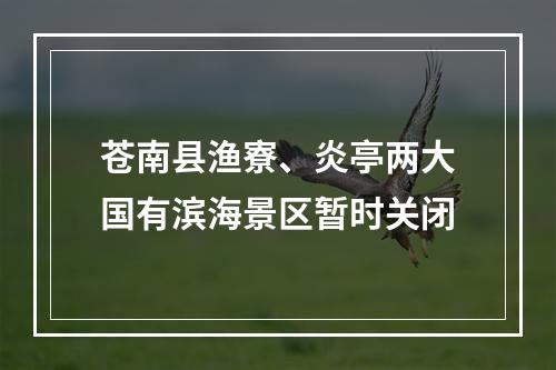苍南县渔寮、炎亭两大国有滨海景区暂时关闭