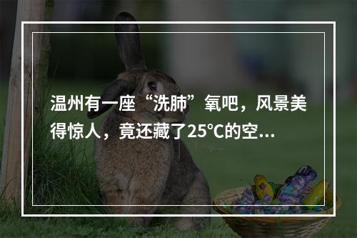 温州有一座“洗肺”氧吧，风景美得惊人，竟还藏了25℃的空调！