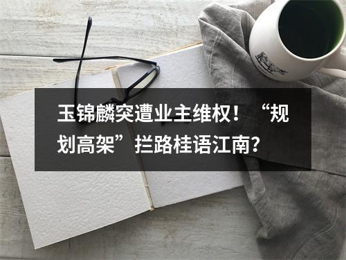 玉锦麟突遭业主维权！“规划高架”拦路桂语江南？