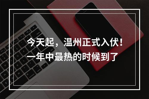 今天起，温州正式入伏！一年中最热的时候到了
