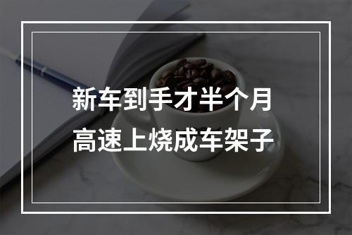 新车到手才半个月 高速上烧成车架子