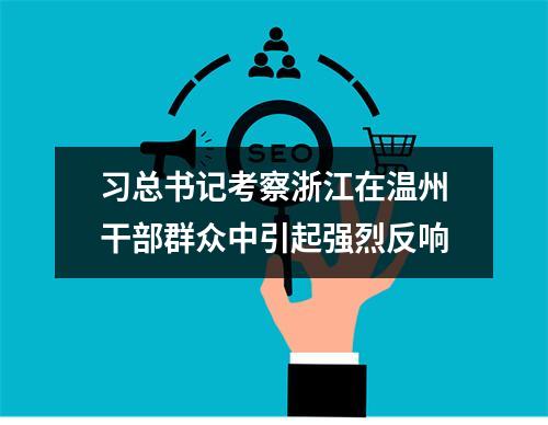 习总书记考察浙江在温州干部群众中引起强烈反响