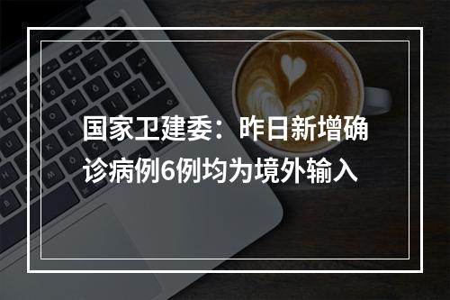 国家卫建委：昨日新增确诊病例6例均为境外输入