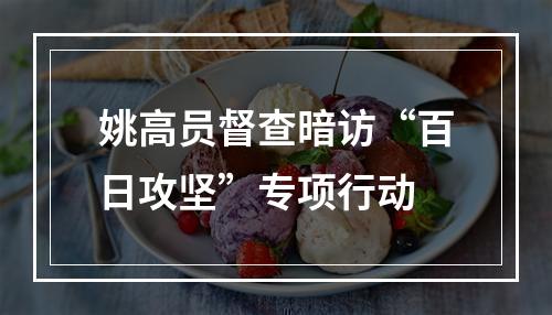 姚高员督查暗访“百日攻坚”专项行动