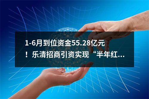 1-6月到位资金55.28亿元！乐清招商引资实现“半年红”
