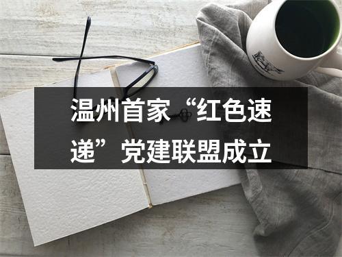 温州首家“红色速递”党建联盟成立
